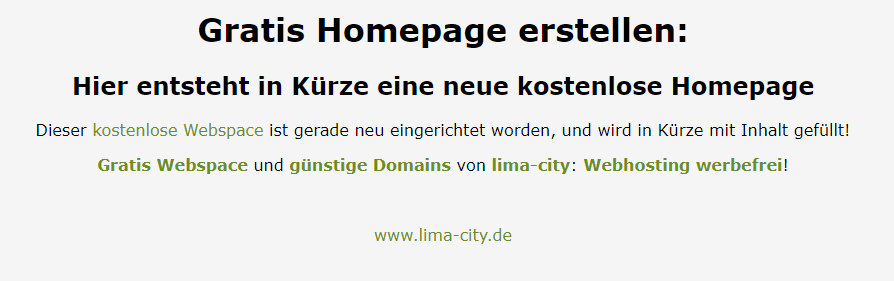 Neuregistrierte Domain steht bei Lima City zur Verfügung
