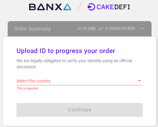Banxa: Ausweisdokument hochladen