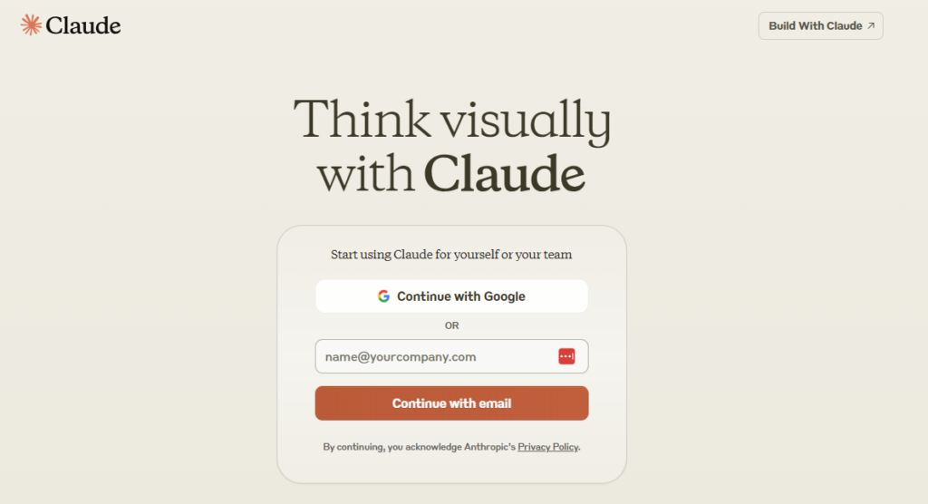 Claude.ai Homepage